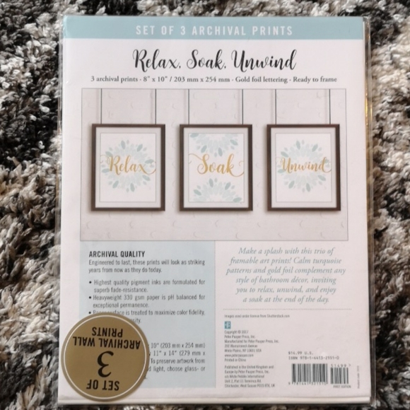 New in package Set of 3 Ready-to-Frame Prints - Picture 2 of 5